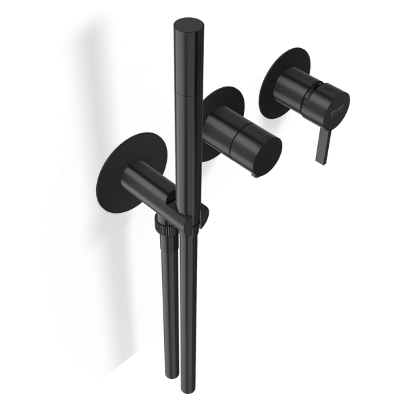 Смеситель для душа Remer Metrica MC97D3PWBCFP, черный брашированный хром