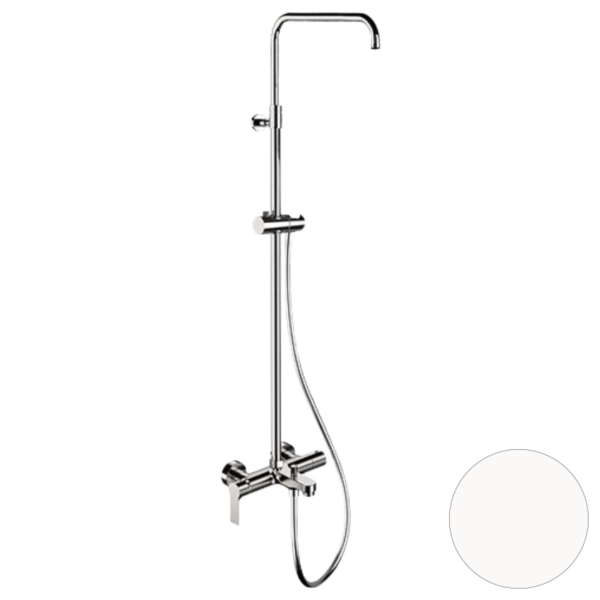 Душевая система с изливом Remer Energy EY34ASSDBO, белый матовый