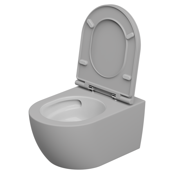 Чаша подвесного унитаза биколор со смывом Eco Clean (торнадо) GSG Ceramic Design Like LKWCSOECBI000/033, White/Perla Matt