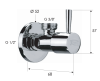 Запорный вентиль 1/2*3/8 Remer 128L1238