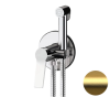 Гигиенический душ со смесителем Remer Slash SL65WBG, золото брашированное