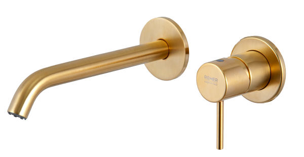 Смеситель для раковины Remer X Style X15PWBBG, золото брашированное