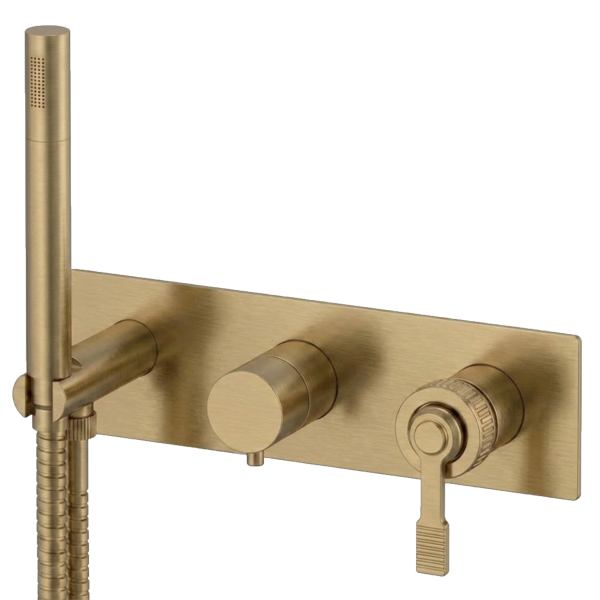 Смеситель для душа Remer Atelier AL97D3WBCH, шампань брашированная PVD