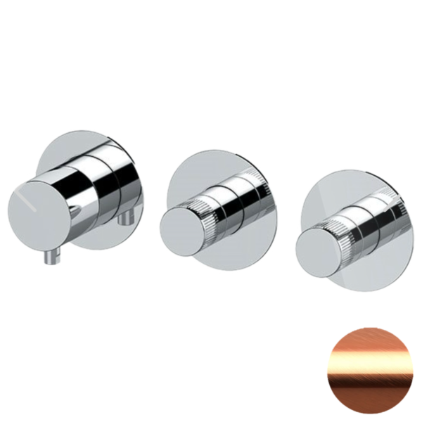 Смеситель для душа Remer X Style N98D2PWBRP, медь брашированная