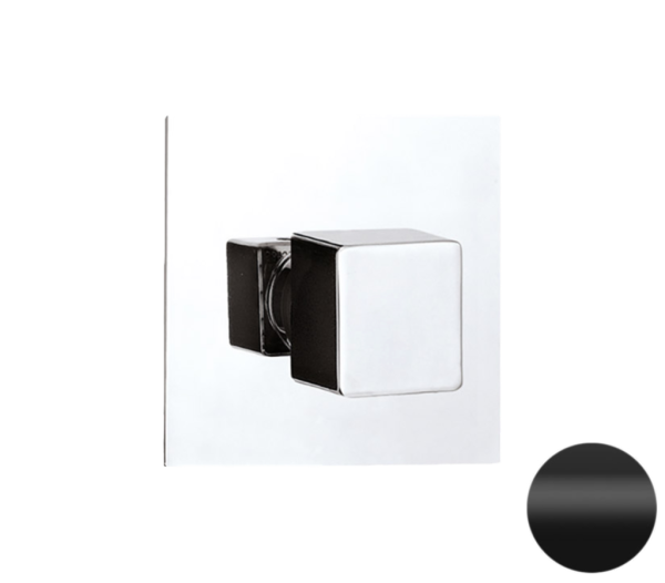 Дивертер на 3 выхода Remer Qubika Q93DEV3NO, черный матовый