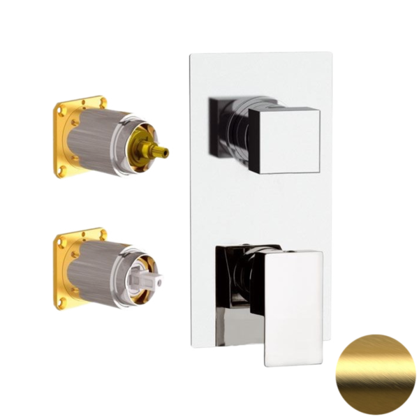 Смеситель для душа Daniel Skyline SK612D2KBDP, золото брашированное