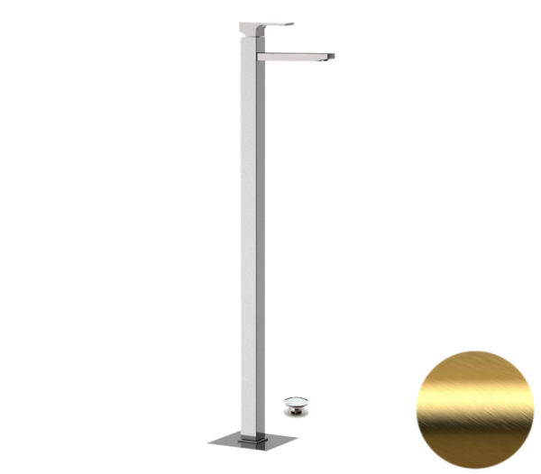 Смеситель для раковины Remer Absolute AU18BG, золото брашированное