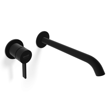 Смеситель для раковины Remer Metrica MC15PLNO, черный матовый