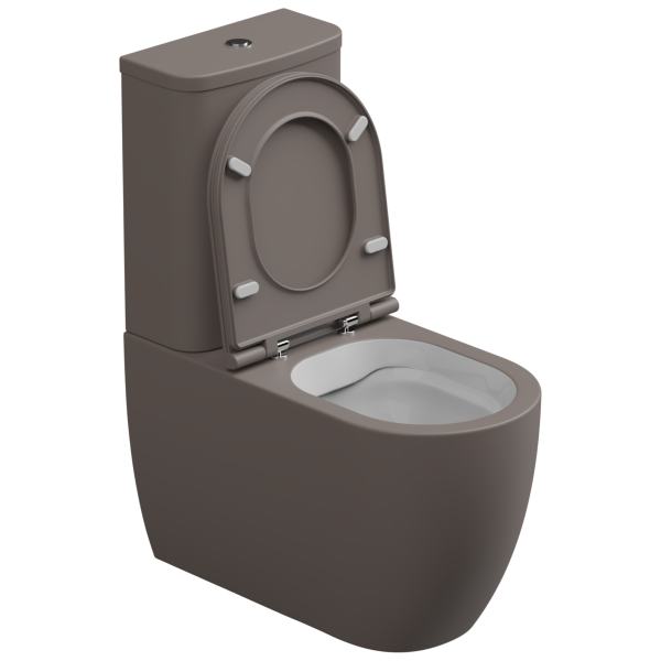 Чаша напольного унитаза биколор GSG Ceramic Design Like LKMBLBI000/029P, White/Tortora Matt