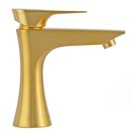 Смеситель для раковины Daniel Diva DV606DP, золото брашированное