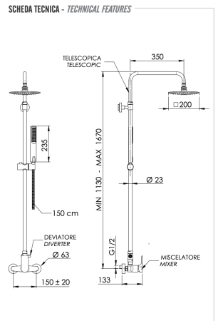 Душевая система Remer Infinity I37A7RV54QI