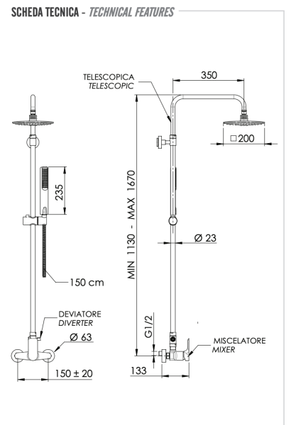 Душевая система Remer Infinity I37A7RV54QI