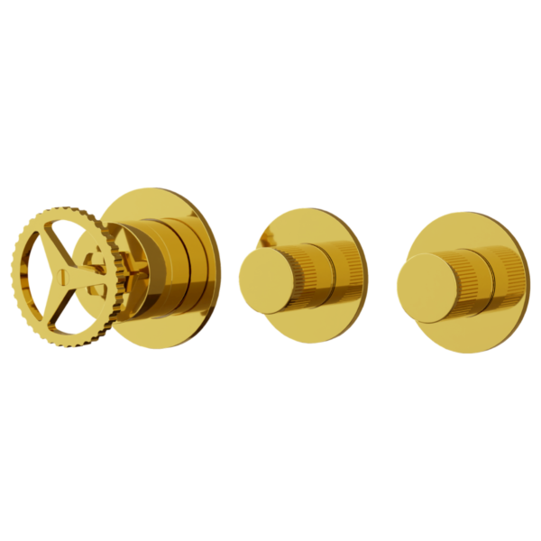 Смеситель для душа Remer Chrono CH98D2PWBDO, золото глянцевое