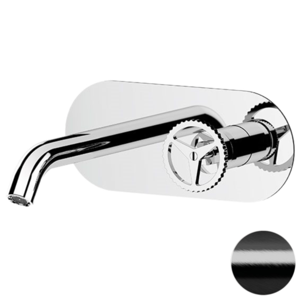 Смеситель для раковины Remer Chrono CH15LWBCFP, черный брашированный хром