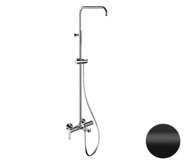 Душевая система с изливом Remer Energy EY34ASSDNO, черный матовый
