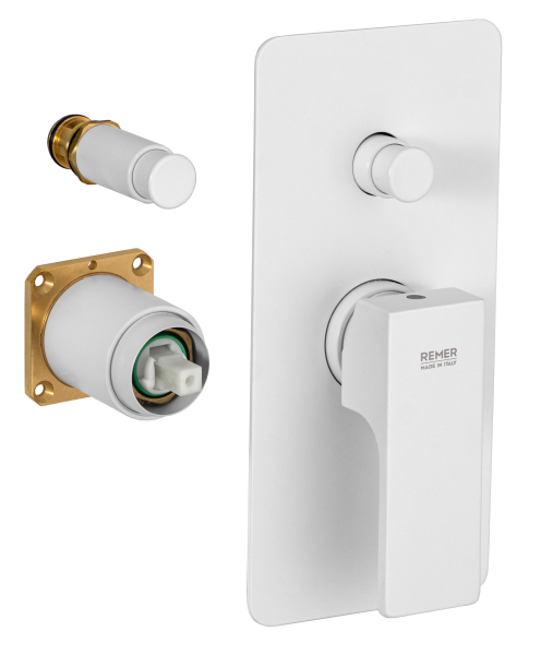 Смеситель для душа Remer Absolute AU09KBBO, белый матовый