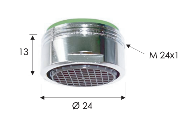 Аэратор смесителя для раковины с расходом воды 8 л/мин M24 Remer 83L8