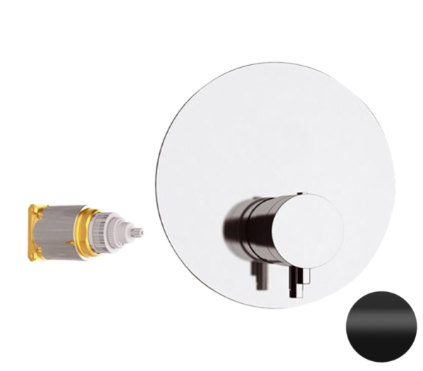 Смеситель термостатический для душа Remer Elegance NT30KBNO, черный матовый