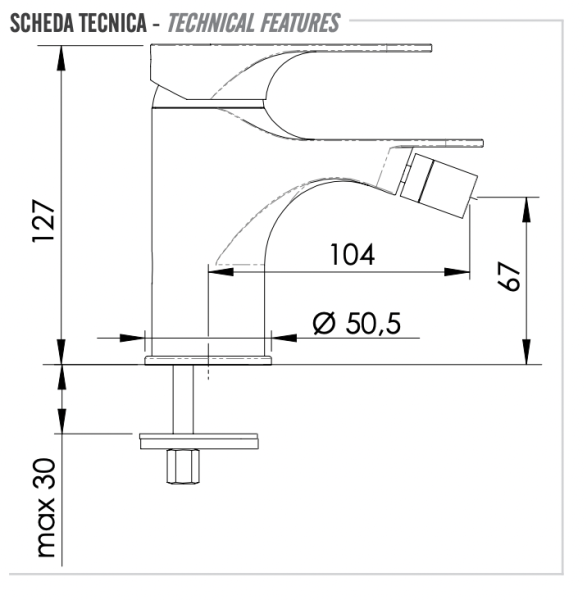 Смеситель для биде Remer Class Line L21