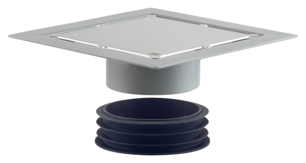 Трап 115х115 мм, решетка под плитку, сухой затвор OMP Tea Kalamata Unseen 9977.798.9