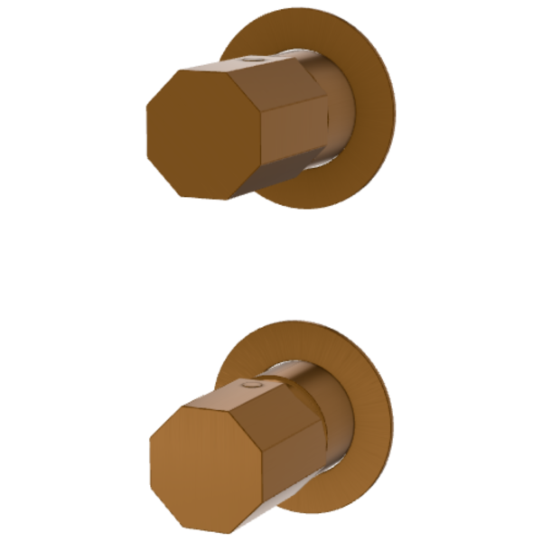 Смеситель для душа Remer Ottagono ON93PWBCU, медь брашированная PVD