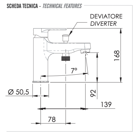 Смеситель для ванны Remer Winner W04