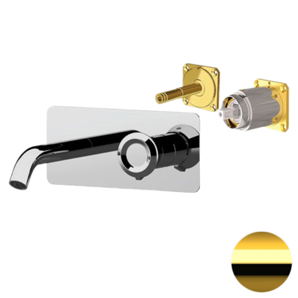 Смеситель для раковины Remer Element ET15KBDO, золото глянцевое