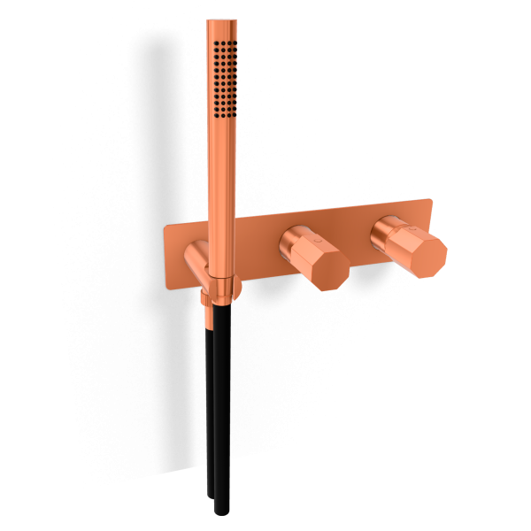 Смеситель для душа Remer Ottagono ON97D3WBRP, медь брашированная