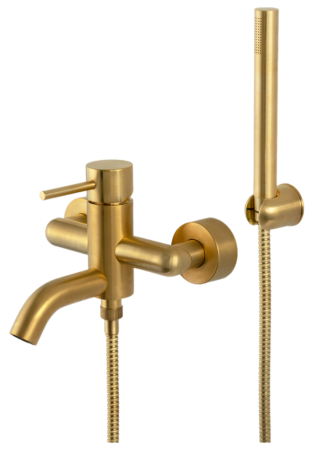 Смеситель для ванны Remer X Style X02BG, золото брашированное