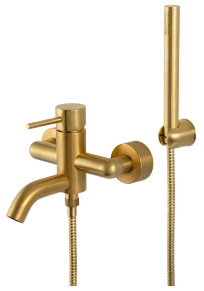 Смеситель для ванны Remer X Style X02BG, золото брашированное