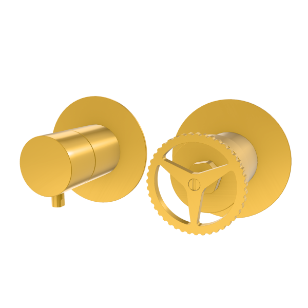 Смеситель для душа Remer Chrono CH93ZPWBBG, золото брашированное