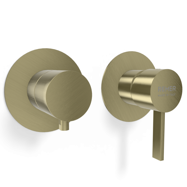 Смеситель для душа Remer Metrica MC92ZPWBCH, шампань брашированная PVD