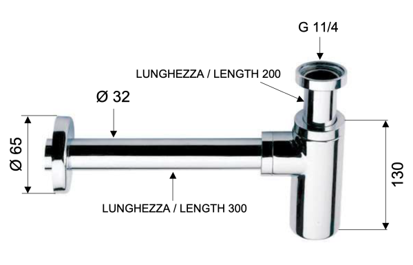 Сифон 1”1/4 Daniel A750114