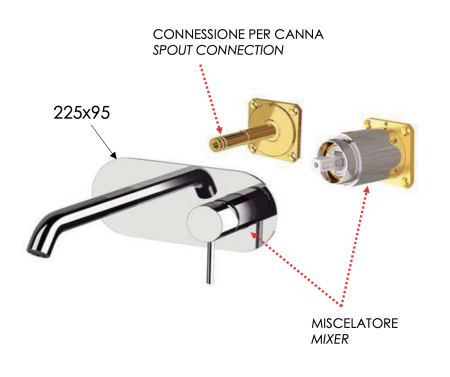 Смеситель для раковины Remer X Style X15KBBO, белый матовый