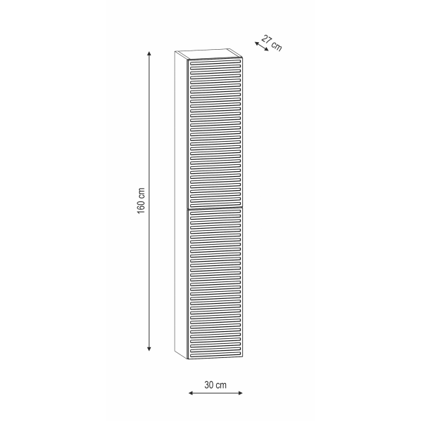  Шкаф-пенал подвесной с 2 ящиками 160см Onsen Pixel 68-CL-316-S-M57, зелёный 