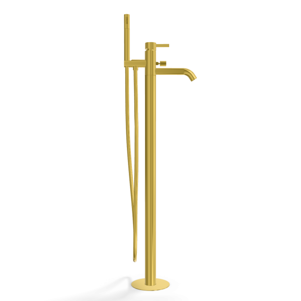 Смеситель для ванны Remer Metrica MC08DO, золото глянцевое