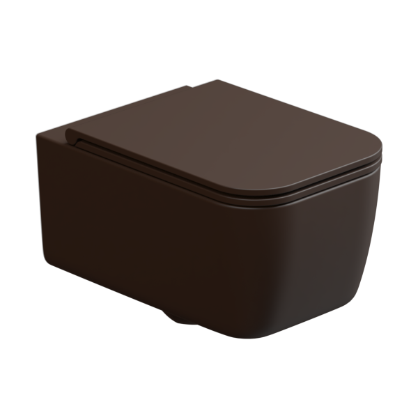 Чаша подвесного унитаза GSG Ceramic Design Brio BRWCSO035, Cacao Matt