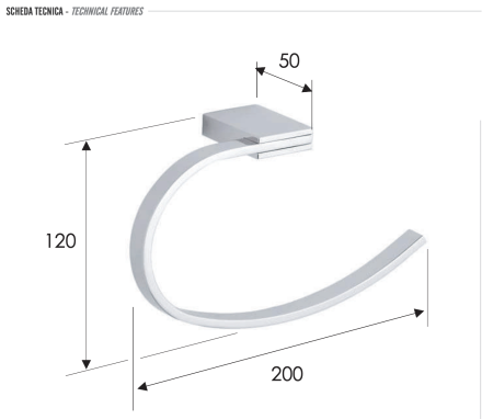 Полотенцедержатель Remer Flat FT44CR