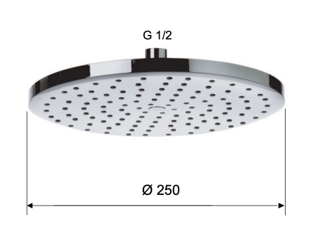 Верхний душ с шарнирным соединением 25 см Remer 356MD25X
