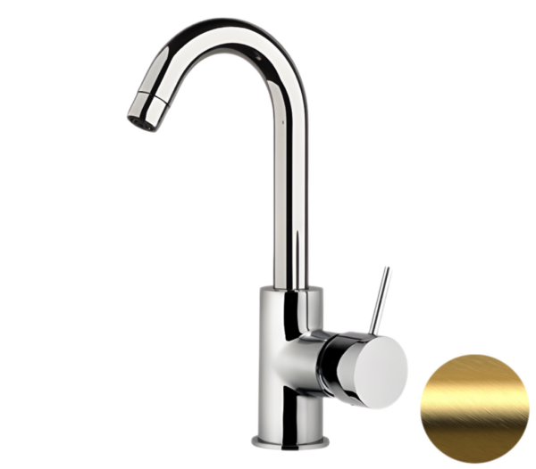 Смеситель для кухни Remer X Style X72CBG, золото брашированное