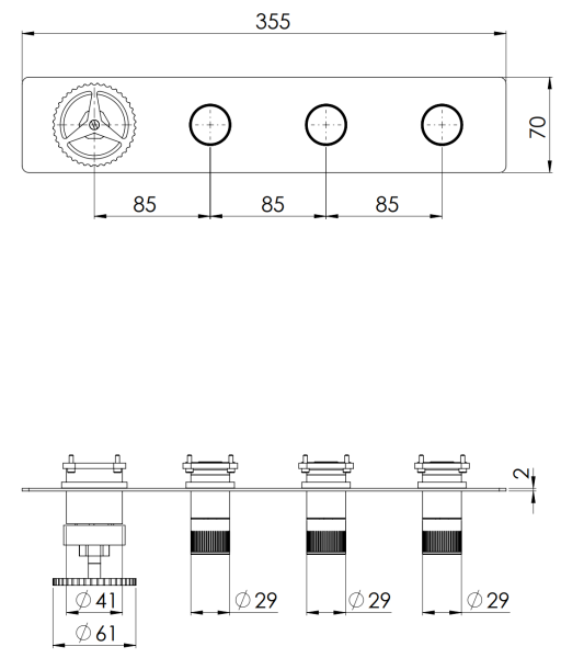 Смеситель для душа Remer Chrono CH98D3WBBO, белый матовый