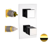 Смеситель термостатический для душа Remer Q-Elegance QT92KBDO, золото глянцевое