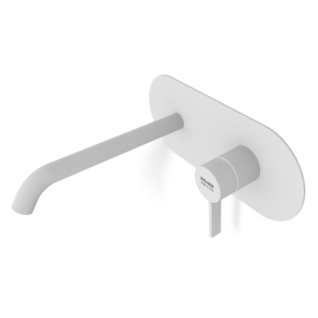 Смеситель для раковины Remer Metrica MC15LWBBO, белый матовый