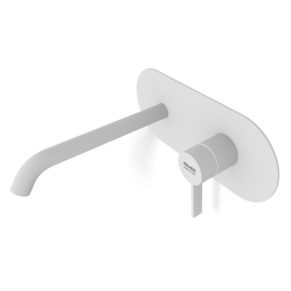 Смеситель для раковины Remer Metrica MC15LWBBO, белый матовый
