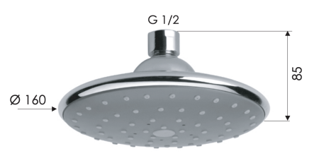 Верхний душ с шарнирным соединением 16 см Remer 354PLX