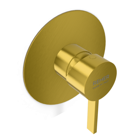 Смеситель для душа Remer Metrica MC30LHS, латунь брашированная PVD