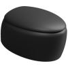 Чаша подвесного унитаза GSG Ceramic Design Touch TOWCSOSC003, черный матовый