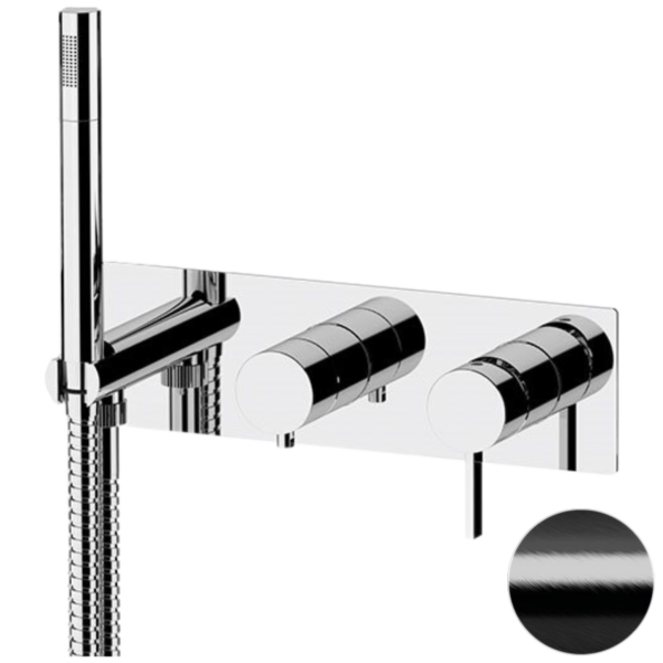 Смеситель для душа Remer Metrica MC97D3CFP, черный брашированный хром