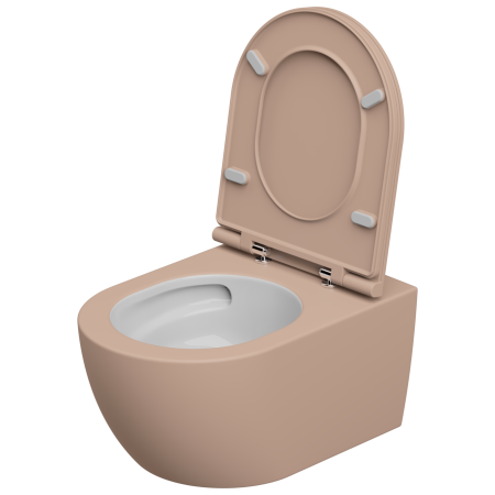 Чаша подвесного унитаза биколор со смывом Eco Clean (торнадо) GSG Ceramic Design Like LKWCSOECBI000/032, White/Cipria Matt