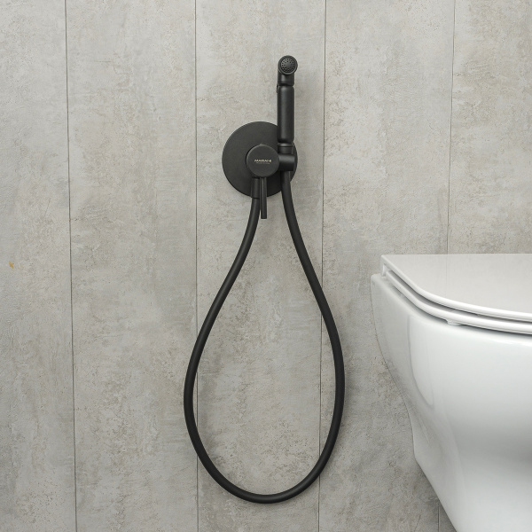 Гигиенический душ со смесителем Mariani Next B14185NXW, черный матовый